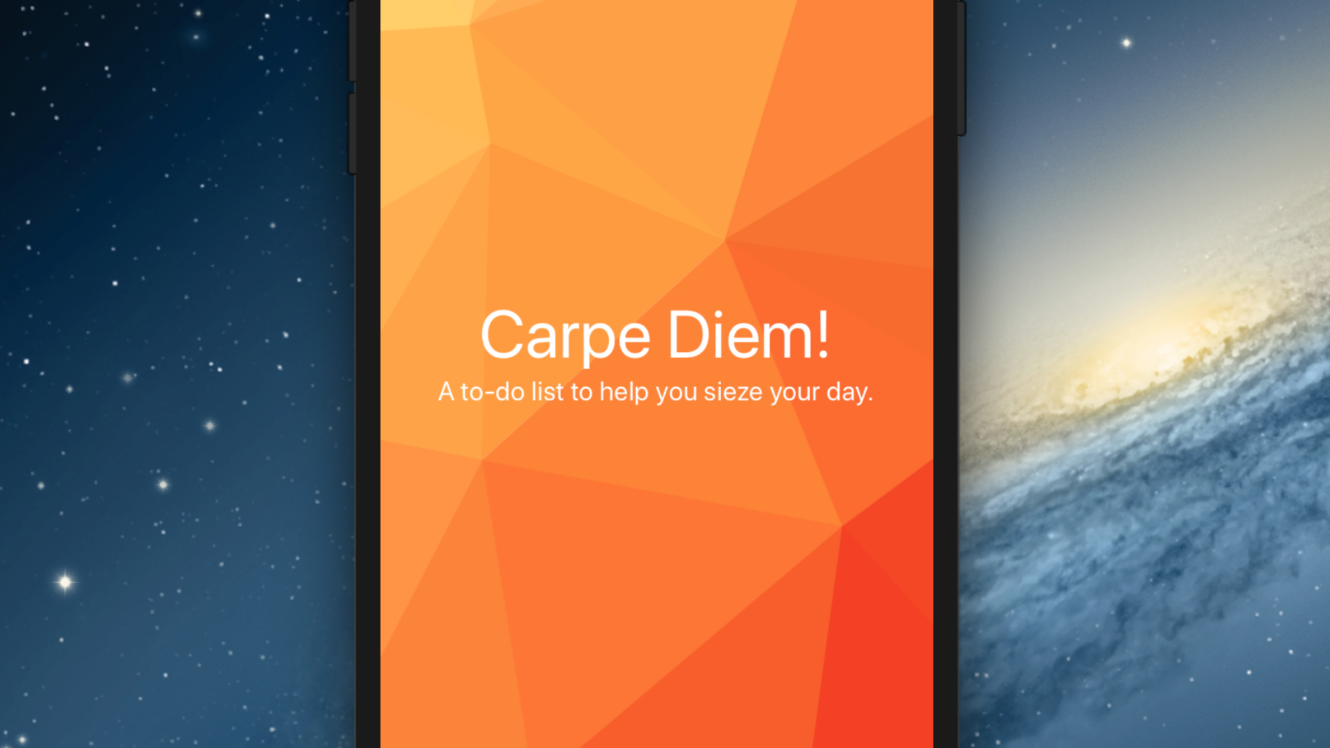 Screenshot of Carpe Diem app